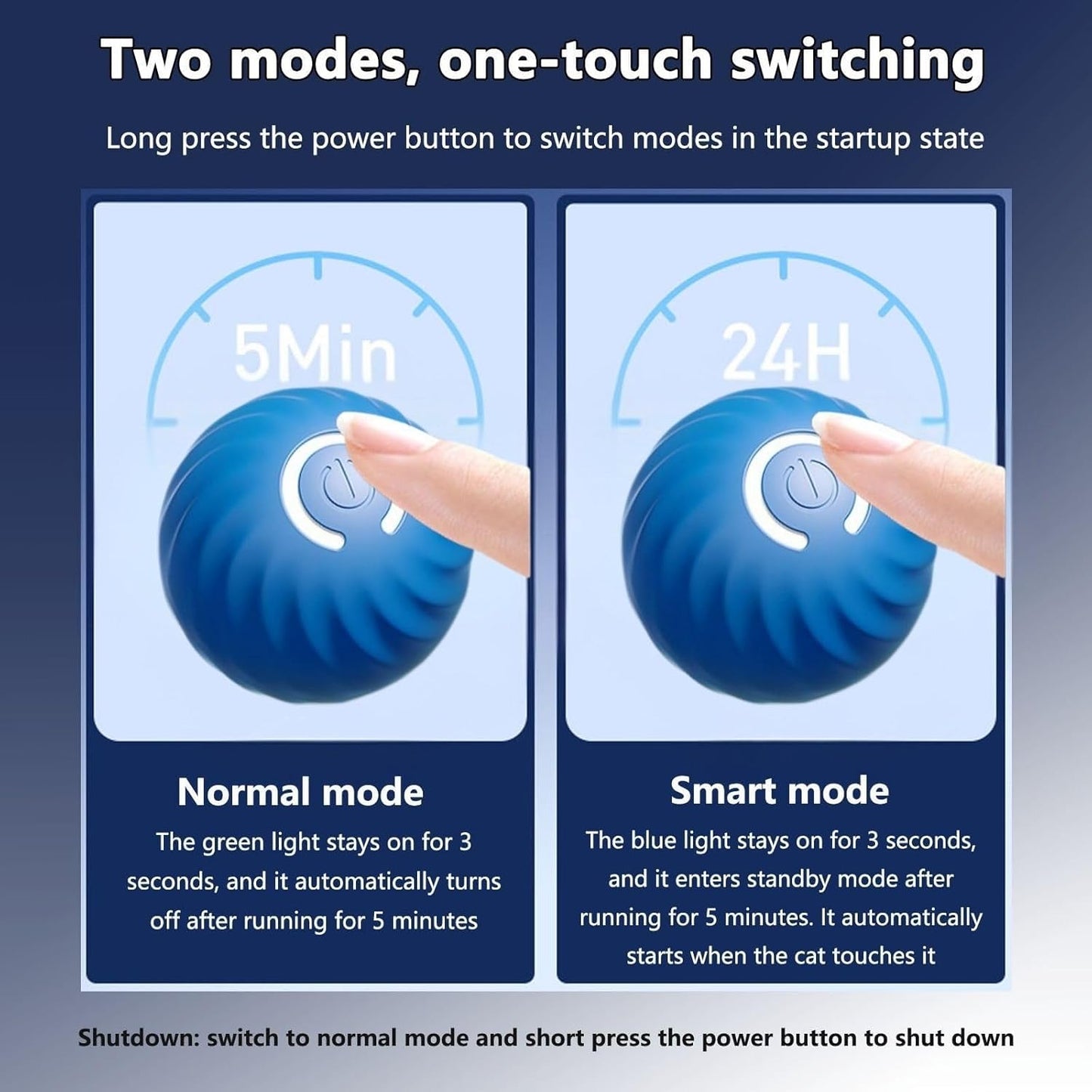 Zoomie Buddy 2.0, Zoomie Buddy for Dogs, 2 in 1 Smart Touch Interactive Dog Balls & Pet Feeder, 2.83" Diameter, Suitable for Small/Medium Dogs, with Fruit Plush Cover (Blue+Orange, Pineapple)