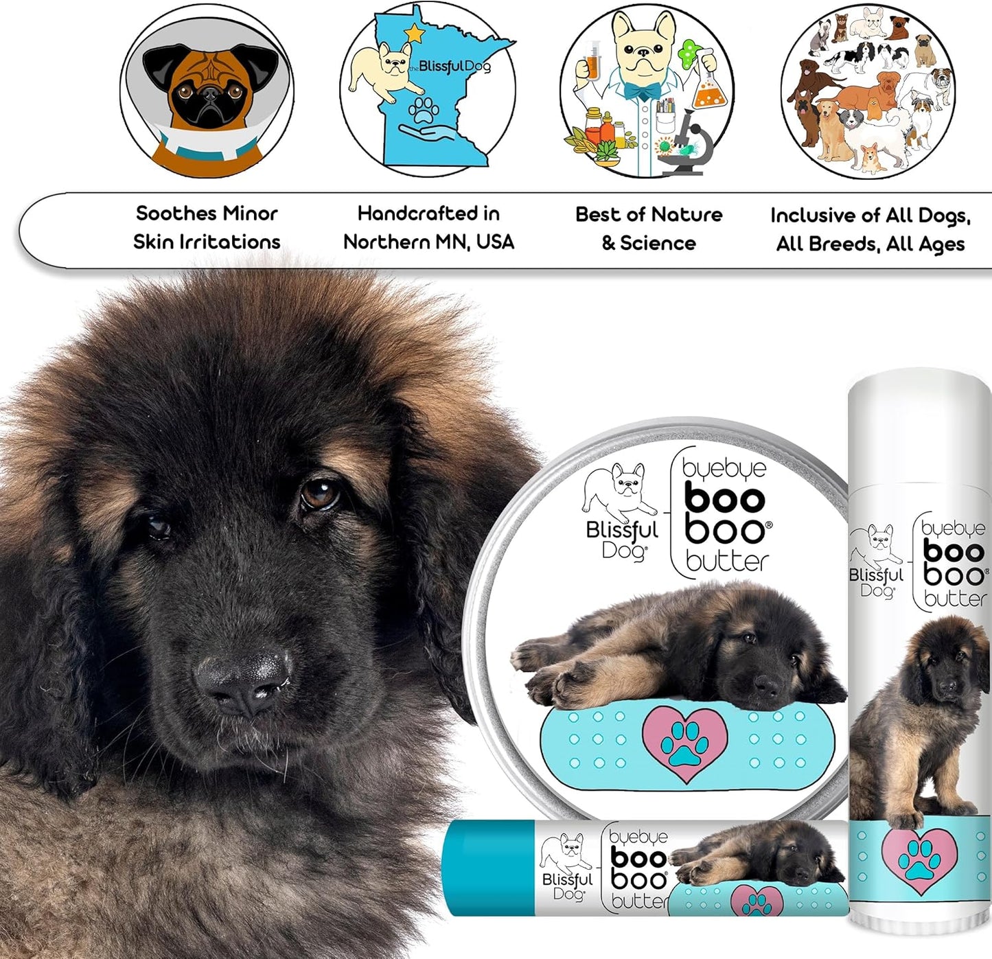 The Blissful Dog Leonberger Boo Boo Butter, 0.15-Ounce
