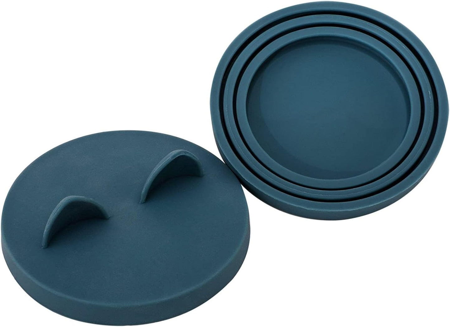 OHMO 3 Pack Dog Food Can Lids, (3, 12, 14oz etc.) Universal Size Silicone Covers for Cat and Dog Food, Dark Blue