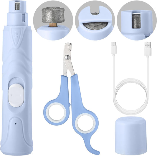 Lasnten 2 Pcs Bird Nail Grinder with Bird Nail Clipper Bird Nail Trimmer Bird Nail File with LED Lamp Grooming Tool for Bird Parrot Budgerigars Parakeets Myna Conure Parakeets Finches Lovebirds