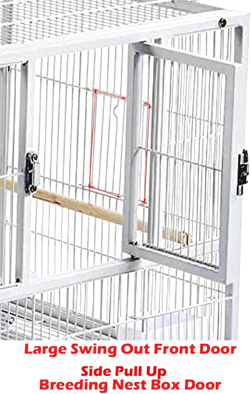 1/2/3-Combo Stacker Center Divided Breeder Breeding Bird Flight Double Rolling Cage for Aviaries Canaries Cockatiels Lovebirds Finches Budgies Small Parrots