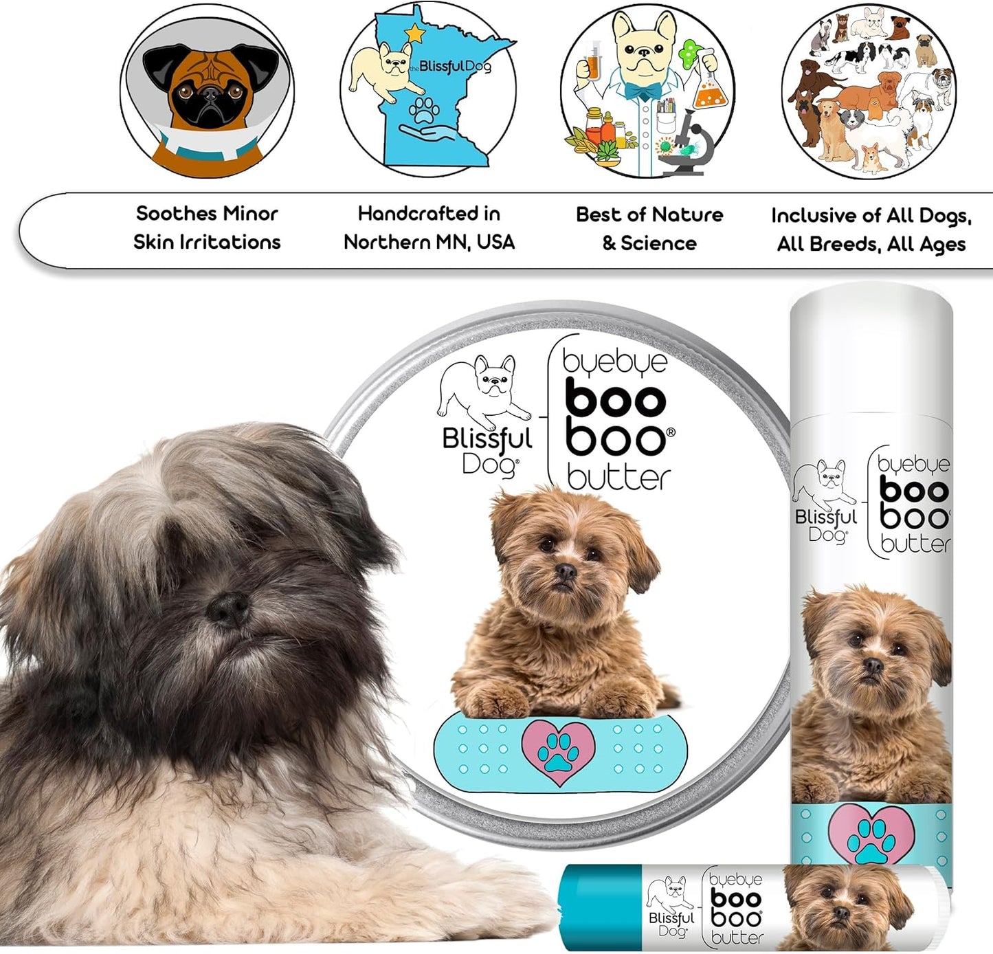 The Blissful Dog Lhasa Apso Boo Boo Butter, 16 oz.